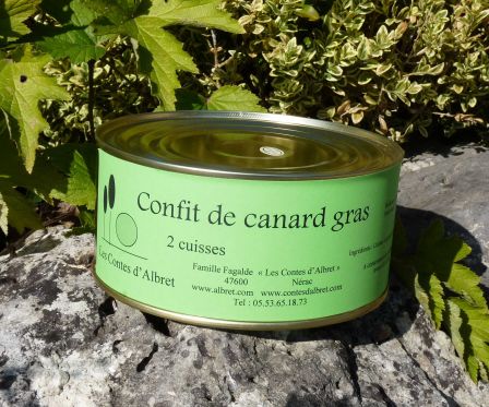 Confit 2 cuisses, boite fer